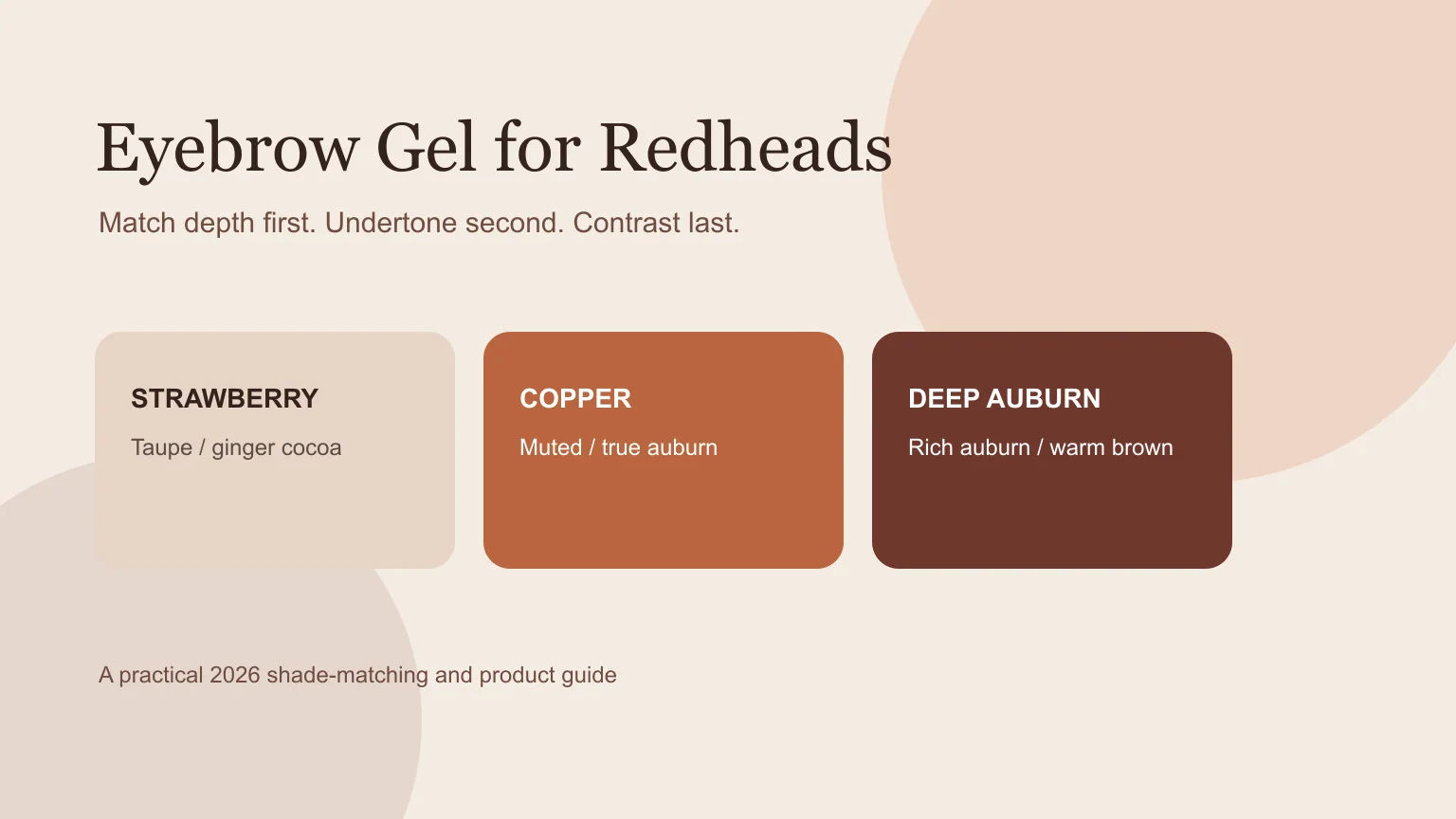 Eyebrow gel for redheads shade matching guide for strawberry blonde auburn and deep copper hair